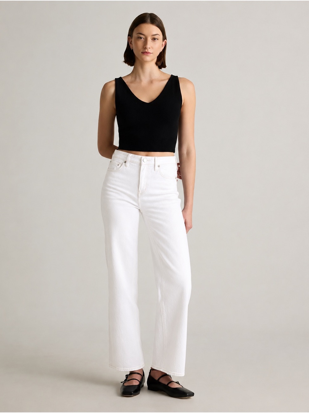 Quince Bella Stretch Relaxed straight jeans size 32